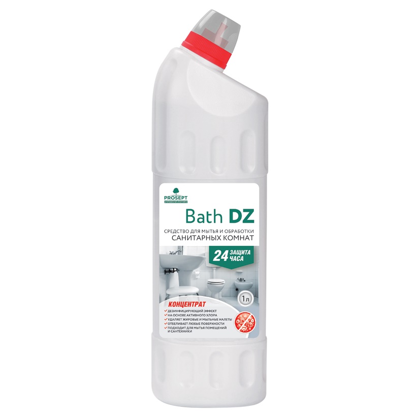 Bath DZ. Средство для мытья и антимикробной обработки сантехники, концентрат 1л